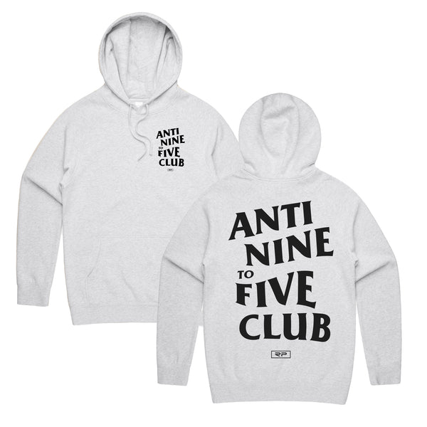 Anti Nine To Five Hoodie - White Heather Grey - Randall Pich