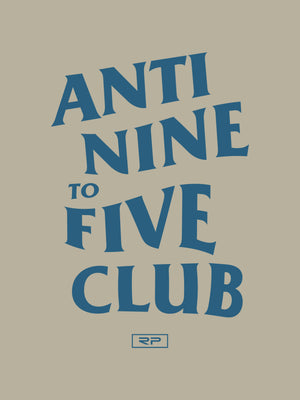 Anti Nine to Five Poster - Tan / Blue
