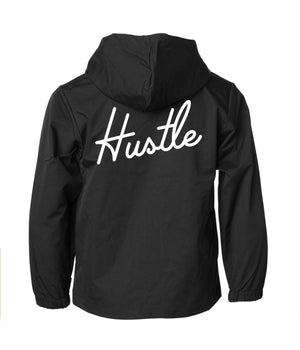 Hustle Hooded Coaches Jacket - Black