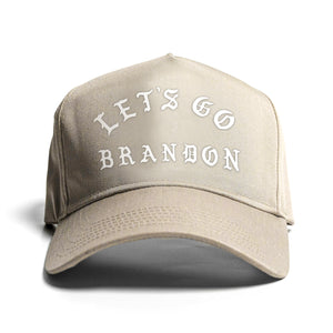 Let's Go Brandon Cap - Khaki / White
