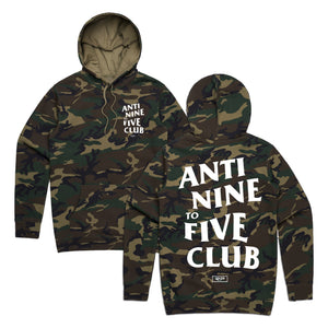 Anti Nine To Five Hoodie - Woodland Camo