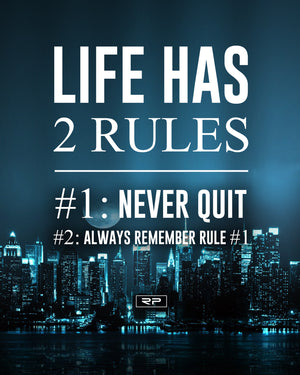 Life Rules - 16x20 canvas print