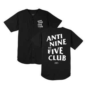 Anti Nine to Five Baseball Jersey - Black