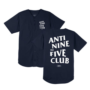 Anti Nine to Five Baseball Jersey - Navy