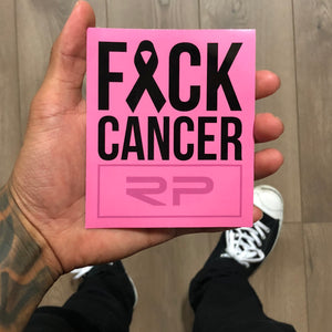 F*CK CANCER STICKER - Black / Pink