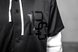 Long Beach Baseball Jersey - Black on Black