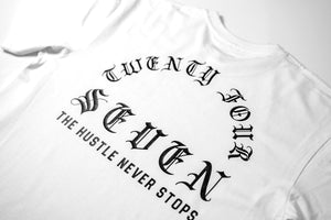 Twenty Four Seven Hustle Tee - White