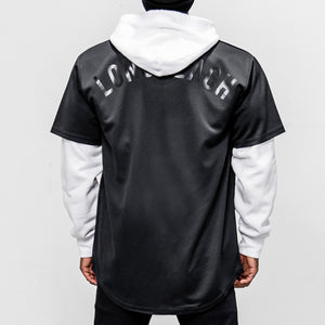 Long Beach Baseball Jersey - Black on Black