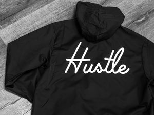 Hustle Hooded Coaches Jacket - Black