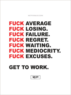 GET TO WORK - 18x24 Poster