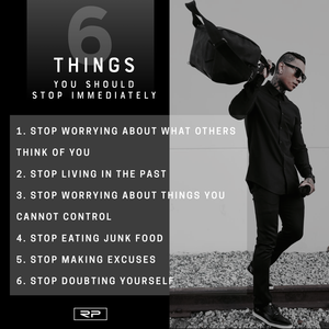 6 Things You Should Stop - 18x24 Poster