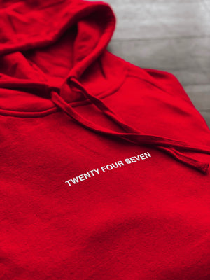 Twenty Four Seven Hoodie - Red