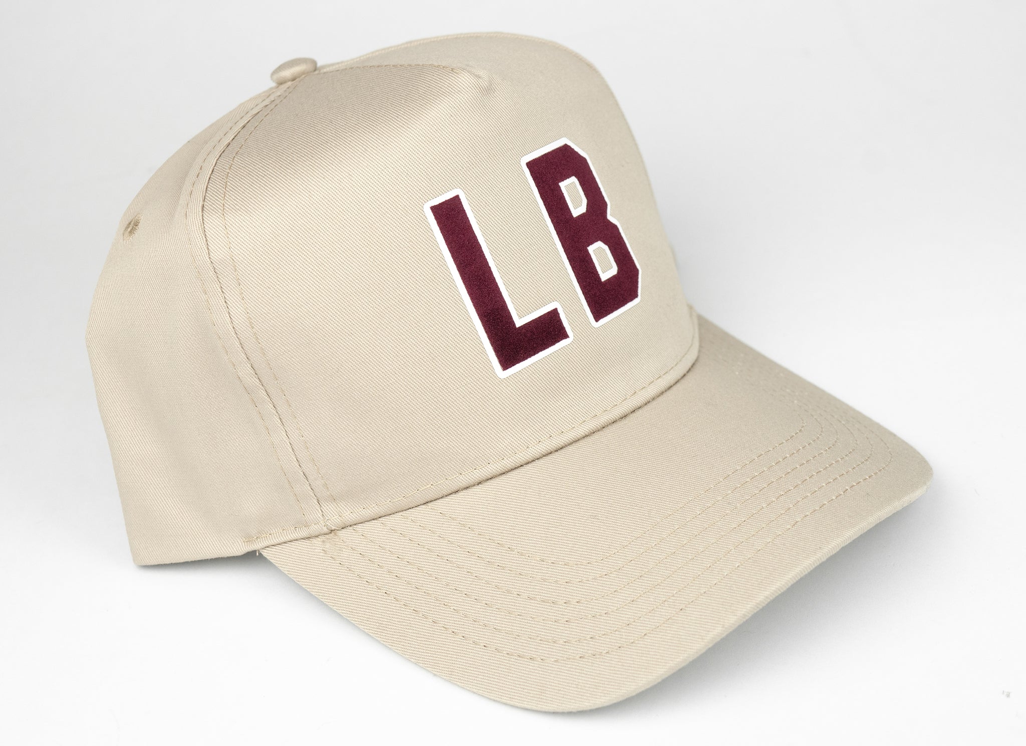 Vintage LB Classic Snapback - Khaki / Burgundy