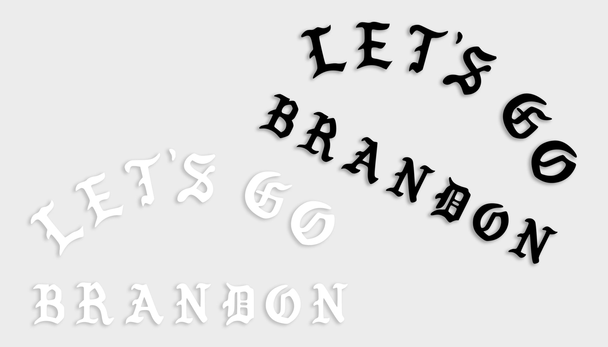 Let's Go Brandon Decal Vinyl Sticker - White Large - Randall Pich
