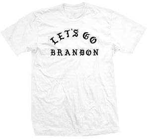Let's Go Brandon Tee - White / Black