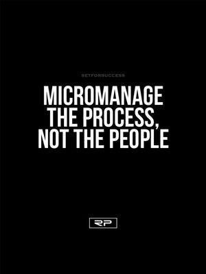 Micromanage the Process - 18x24 Poster