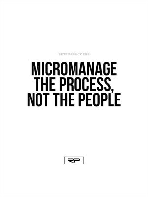 Micromanage the Process - 18x24 Poster