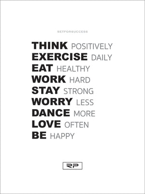 THINK POSITIVELY - 18x24 Poster