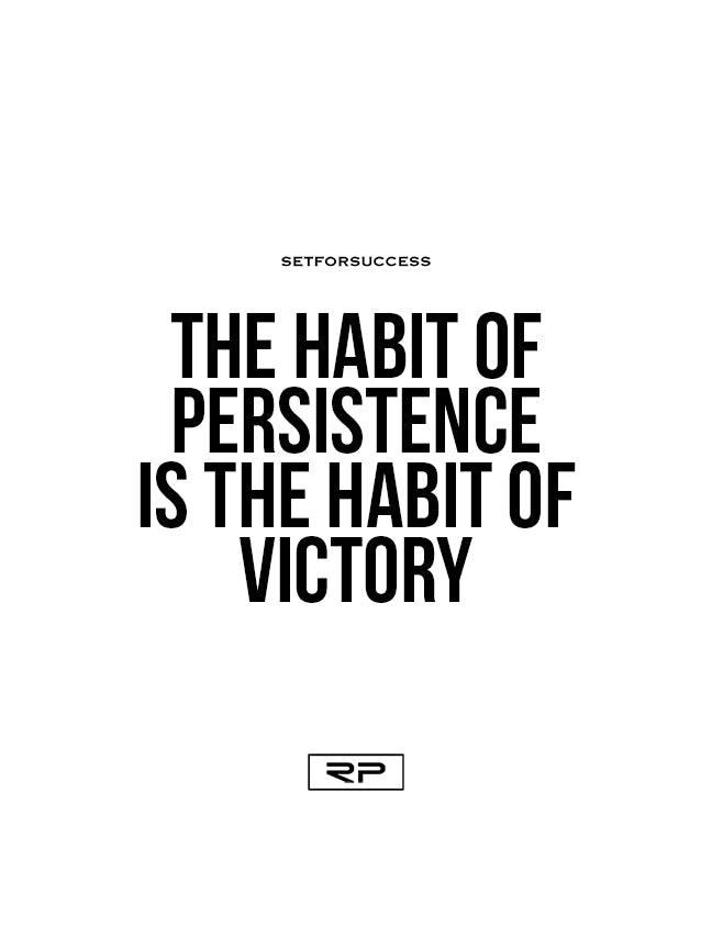 The Habit Of Persistence Is The Habit Of Victory - 18x24 Poster