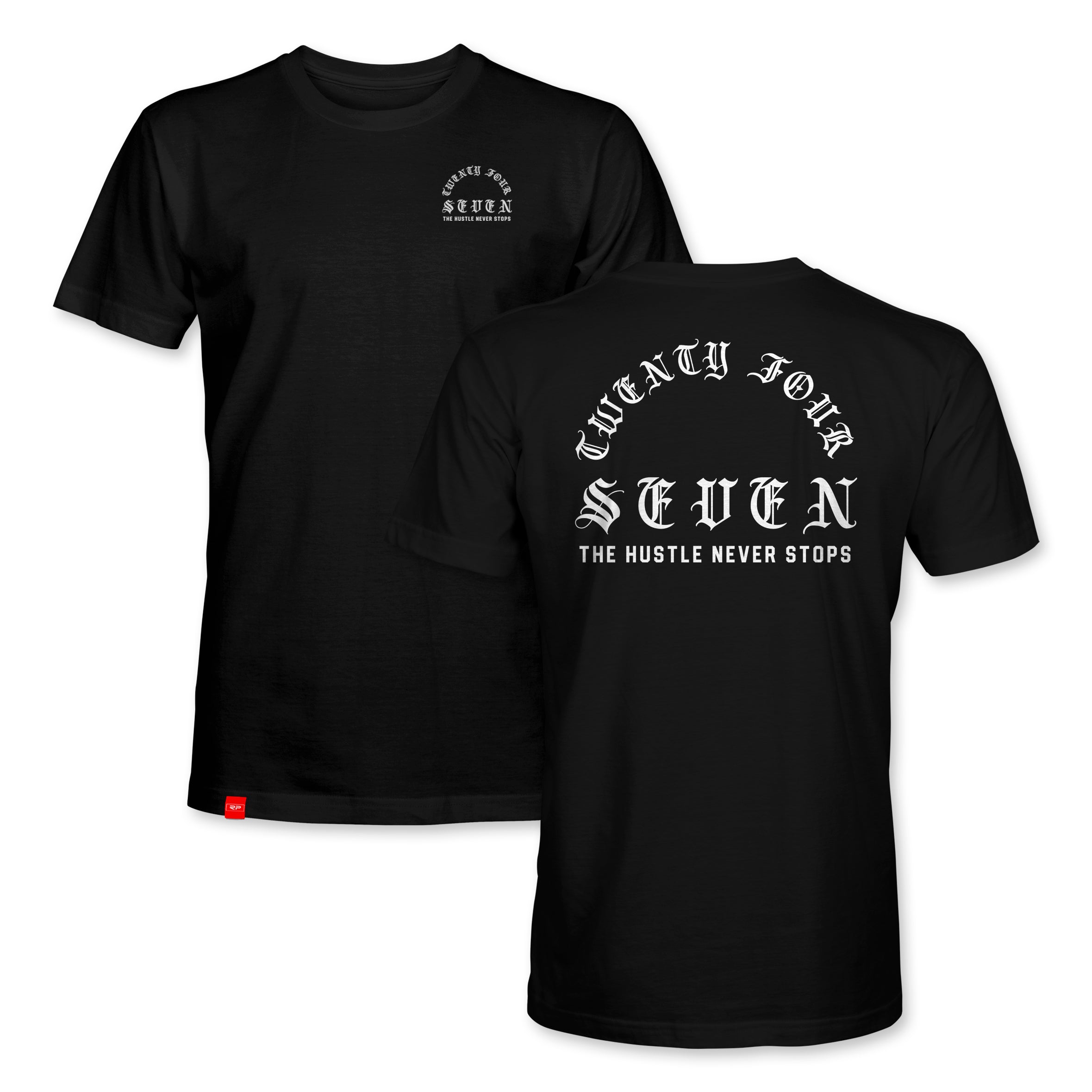 Twenty Four Seven Hustle Tee - Black - Randall Pich