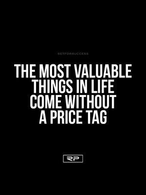 Valuable Things In Life Come Without A Price Tag - 18x24 Poster