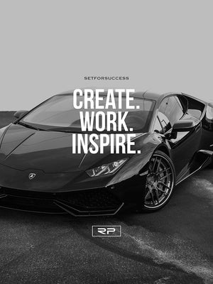 Create. Work. Inspire. V2 - 18x24 Poster