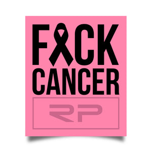 F*CK CANCER STICKER - Black / Pink