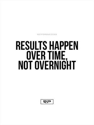 RESULTS HAPPEN OVER TIME - 18x24 Poster